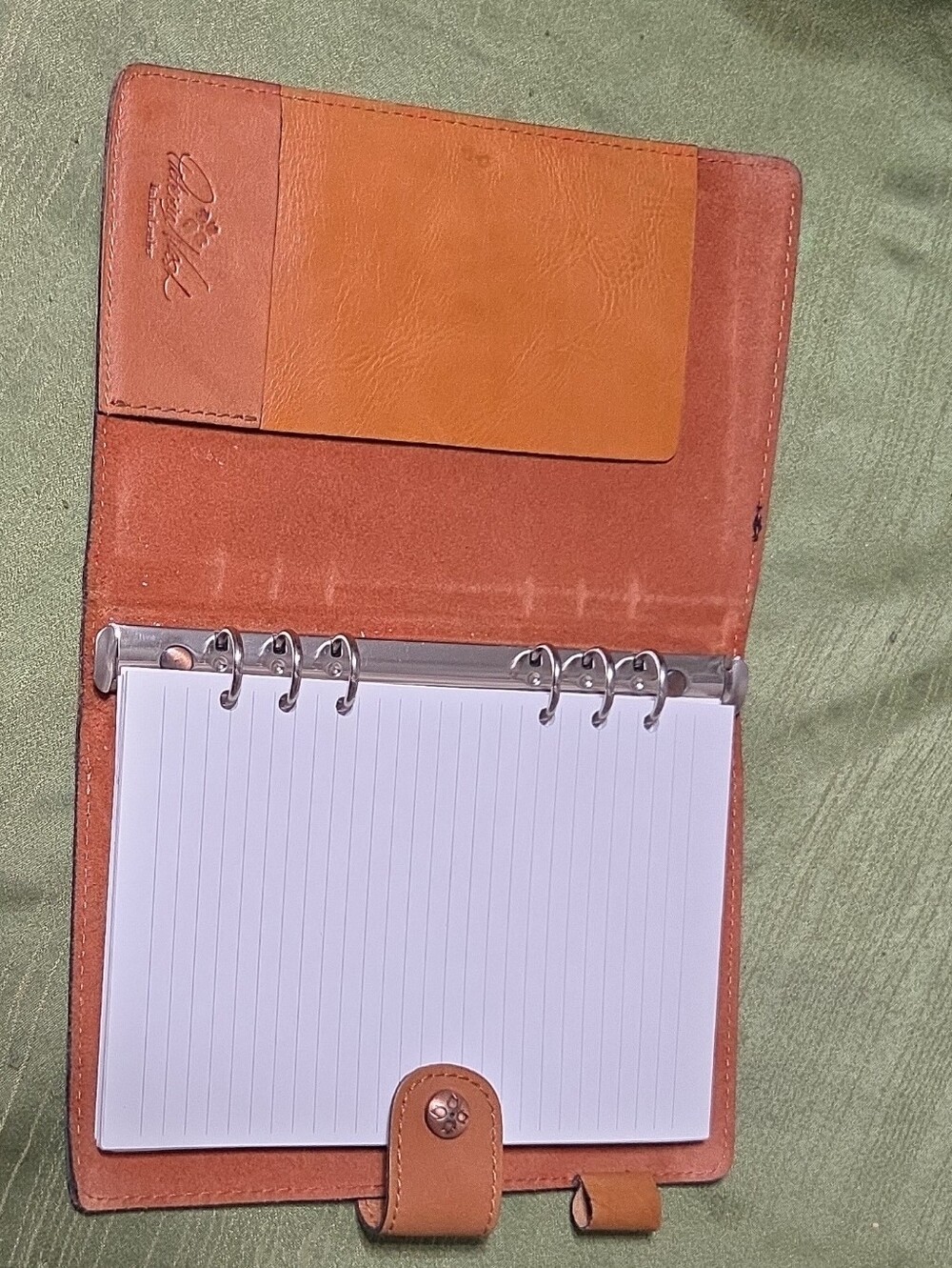 Patricia Nash Italian Leather Day Planner Notebook 6-ring Floral - Picture 5 of 6